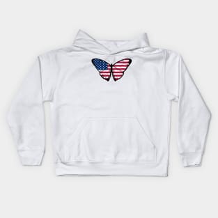 Vintage United States Butterfly Moth | Pray For United States and Stand with United States Kids Hoodie